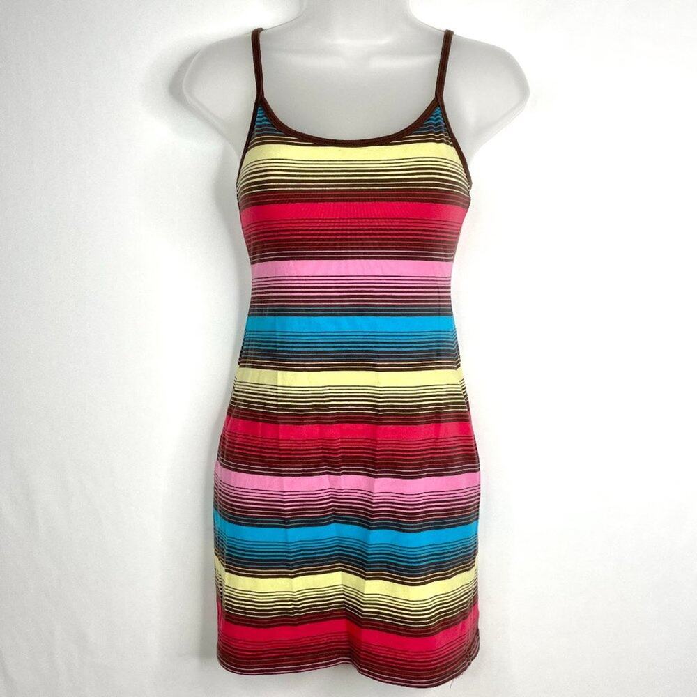 Derek Heart Striped Spaghetti Strap Mini Dress Small